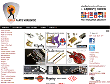 Tablet Screenshot of guitarpartsworldwide.com